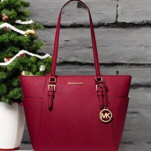Michael Kors Charlotte Saffiano Leather Large Tote
